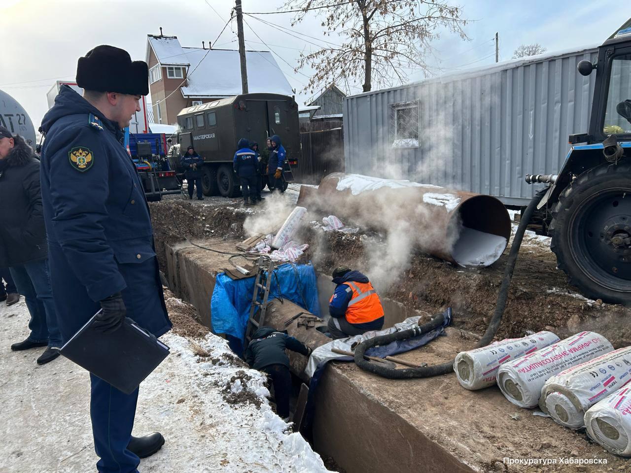 626 домов остались без отопления и воды из-за аварии в Хабаровске